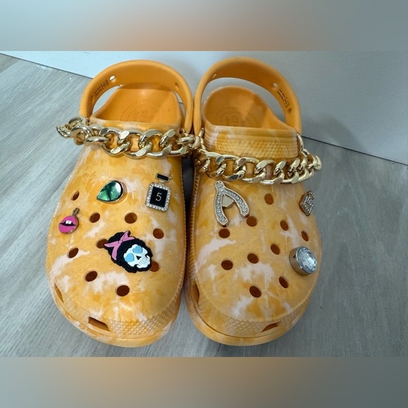 Crocs Women's Classic Platform Graphic Clogs Orange/yellow Sorbet Size 6 - Picture 12 of 13